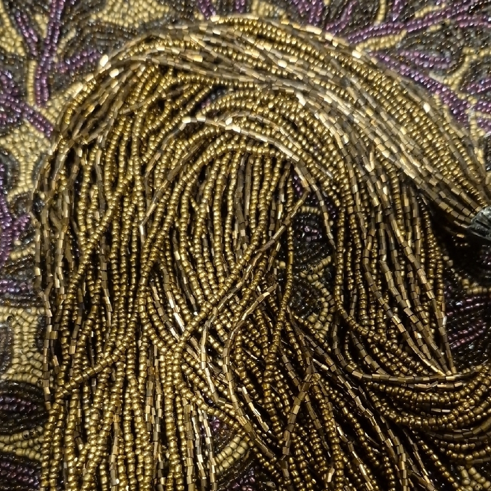Elegant Copper Color Beaded Necklace - Picture 6 of 6